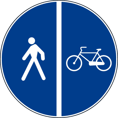 Pista ciclabile marciapiede