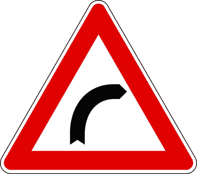 Curva pericolosa destra